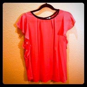 🛍 3FOR $15 🛍 Pink/Black Ruffle/Flutter Sleeve L